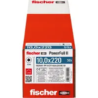 Fischer 562949 FPF II CTF 10,0 x 220 BC 50 Houtschroef 10 mm 220 mm TX Staal Galvanisch verzinkt 50 stuk(s)