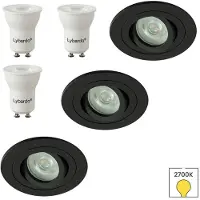 Lybardo - Inbouwspots - 8-pack - Spotjes Inbouw - Evia - Kantelbaar - Vierkant