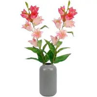 Mica Decorations Kunstbloem Campanula Floral - 2x - H71 cm - roze - kunststof - stelen kunstbloemen - boeket - rozen bloemetjes
