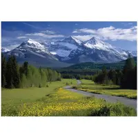 WALLARENA - Behang 300x210 cm - Fotobehang - Vliesbehang - Bergen motif - Voor de slaapkamer van de salon - Op Flizelinie