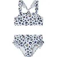 Name it Meisjes bikini set nmfzanimal wit/multicolor dierenprint