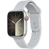 IMoshion Siliconen geweven bandje voor de Apple Watch | 44/45/46/49 mm - Grijs
