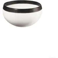 Asa selection onda schaal organisch, schaal, soepkom, steengoed, wit / zwart, Ø 18 cm, 61042091