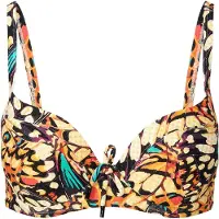 Lingadore Bikinitop chamois / aqua / roestbruin / zwart