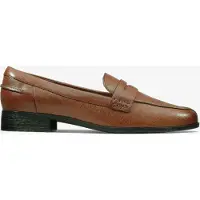 Clarks Hamble Instapper Tan Leren Schoenen