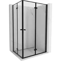 Mexen Mist-F Duo vouwbare douchecabine rechts 95 x 120 , zwart frame, zwart - 8A6-095L-120P-70-70