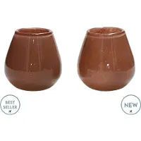 Vase the World Waxinelichthouder Tasman Elite - XSmall - Taupe - Set van 2 - Ø12,5 x H11,5 cm
