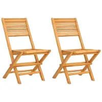 Syfax Opklapbare stoelen, 2 stuks, 47x62x90 cm, massief teakhout