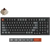 Keychron V5 Ultra - Mechanisch Toetsenbord - Draadloos - US Qwerty - 96% - Bruine Switch - Zwart