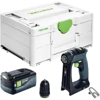 Festool CXS 18-Basic accuboormachine 18 V 40 Nm borstelloos + 1x accu 5,0 Ah + Systainer - zonder oplader