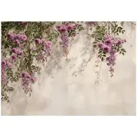 WALLARENA - Behang 300x210 cm - Fotobehang - Vliesbehang - Bloemen motif - Voor de slaapkamer van de salon - Op Flizelinie