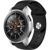 123Watches siliconen sport band - zwart - 18mm - SM - Geschikt voor Garmin Vivoactive 4S / Venu 2S / Venu 3S / Vivomove 3s / Overige smartwatches met 18mm bandje