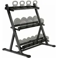 SPORTNOW Halterrek-Staal-88L x 66B x 88H cm-Zwart