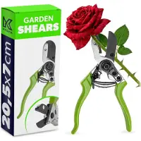 Kadax Amboss-tuinschaar, rozenschaar van koolstofstaal, bloemenschaar voor het nauwkeurig knippen van rozen, bloemen, planten en dunne takken, plantenschaar