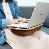 Decopatent - Laptop Schoot Standaard - Bamboe Laptray Schootkussen - Laptopstandaard - Laptop verhoger - Laptoptafel Schoot - Schoottafel - Knietafel - Afm: 55 x 35 x 8 Cm.