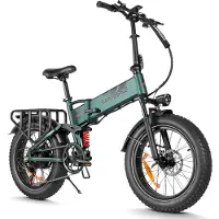 Samebike RS-A02 Pro Elektrische Fatbike – 48V 15Ah – 20*4 Inch Banden – 110KM Bereik – Opvouwbaar – Mechanische Schijfremmen –Groen