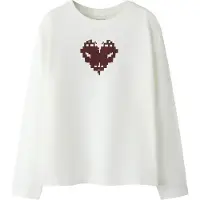 Name it Shirt 'NKFNYLA' chocoladebruin / zwart / wit