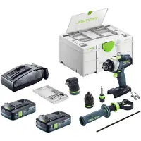 Festool TPC 18/4-Basic-Set accu-slagboormachine 18 V 75 Nm borstelloos + 2x accu 4,0 Ah + lader + Systainer