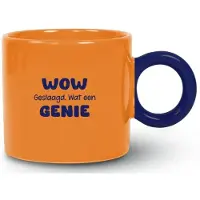 Miko Mok “WOW Geslaagd, Wat een Genie” - Diploma Cadeau - Grappige Geslaagd Mok - Cadeau - Examen