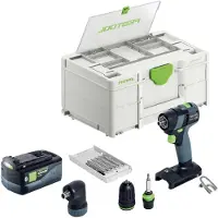 Festool TXS 18-basisset accuboormachine 18 V 40 Nm borstelloos + 1x accu 5,0 Ah + Systainer - zonder oplader