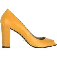 Noë Shoes Nicoline Peeptoe Mustard