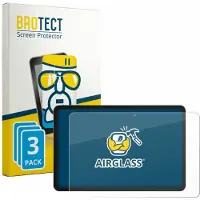 BROTECT Screenprotector 3 Stuks voor Tecno MEGAPAD 2 Beschermglas transparant