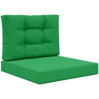 vidaXL Buitenbankkussen 2 pcs Groen Polyester