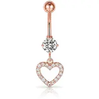 Cilla Jewels Cilla Navelpiercing met Hart Hangertje Rosegoudkleurig