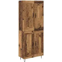 vidaXL Highboard Oud Hout 69,5 x 34 x 180 cm Bewerkt hout