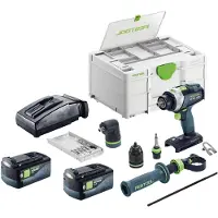 Festool TPC 18/4-Basic-Set accu-slagboormachine 18 V 75 Nm borstelloos + 2x accu 5,0 Ah + lader + Systainer