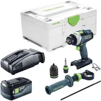 Festool TPC 18/4-Basic accu-slagboormachine 18 V 75 Nm + 1x accu 5,0 Ah + snellader + Systainer