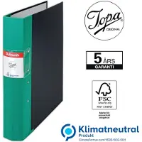 Esselte Jopa Ringband A4 60mm Zwart-Groen met Zweeds Mechanisme