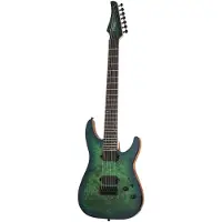 Schecter C-7 Pro Aqua Burst 7-snarige elektrische gitaar
