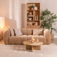 Livin24 3-zitsbank Luca chenille peach