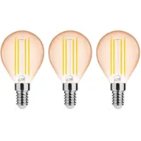 Modee Lighting LED Globelamp G80 E14 Amber - 4W 400lm 2700K - Warmwit - Vervangt 35W - 3 stuks