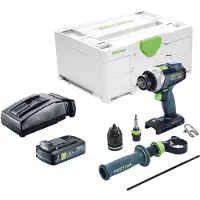 Festool TDC 18/4-Basic accuboormachine 18 V 75 Nm borstelloos + 1x accu 4,0 Ah + oplader + Systainer