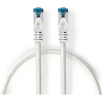 Nedis Cat 6a kabel S/FTP | RJ45 mannelijk | RJ45 mannelijk | 3m | Snagless | Rond | Gevlochten / PVC | Zilver | Verpakking met venster