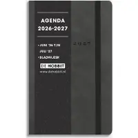 De Hobbit Luxe Zakagenda 2026-2027 ±A6 Suedelook Antraciet
