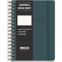 De Hobbit Luxe Ringband Schoolagenda 2026-2027 A5 Suedelook Petrolblauw