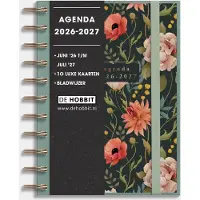 De Hobbit Ringband Agenda 2026-2027 A6 Vintage Bloemen