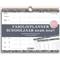 De Hobbit Familieplanner 2026-2027 A4+ Pastel Bloemetjes