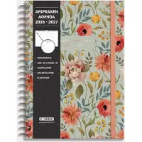 De Hobbit Afsprakenagenda 2026-2027 A4 Vintage Bloemen