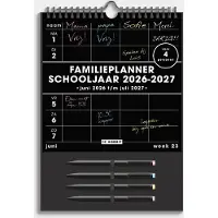 De Hobbit Familieplanner Markers 2026-2027 A4+ Zwart