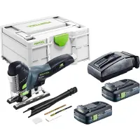 Festool PSC 420 EB-Basic accu pendelzaag 18 V 120 mm borstelloos + 2x accu 4,0 Ah + oplader + Systainer