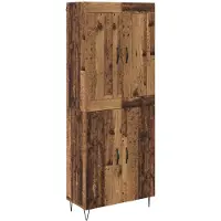 vidaXL Highboard Oud Hout 69,5 x 34 x 180 cm Bewerkt hout