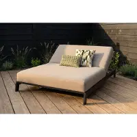 Van der Garde Tuinmeubelen Mexico 2-persoons sunbrella ligbed - Taupe