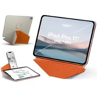 MOFT Hoes Geschikt voor iPad Pro 11 (2024/2025) - Dynamic Folio Book Case - Magnetische Beschermhoes met Standaard - 20+ Kijkhoeken - MOVAS Vegan Leer - Sleep/Wake - Beige