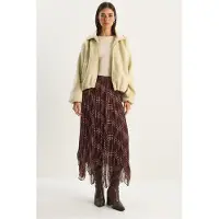 Bianco Geklede Ruit Midi Rok