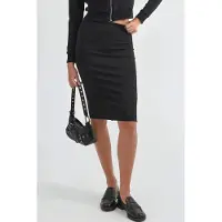 Busem Rok met Slits en Elastische Taille