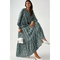 Hiccups for Kids Geprinte Crew Neck Viscose Maxi Jurk
